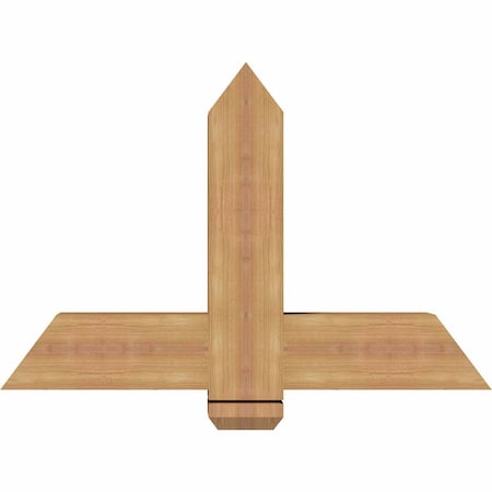 Ekena Millwork Eugene Smooth Timber Gable Bracket, Western Red Cedar, 36"W x 24"H x 5 1/2"D x 5 1/2"F, 16/12 Pitch GBW036X24X0606EUG00SWR